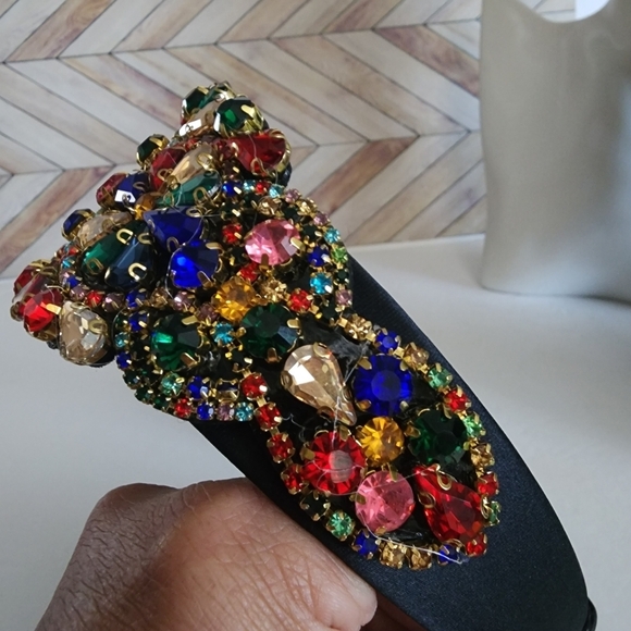 Multi Color Statement Crystal Rhinestone Headband NEW main image 5